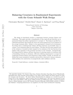 Balancing Covariates in Randomized Experiments with the Gram-Schmidt
  Walk Design