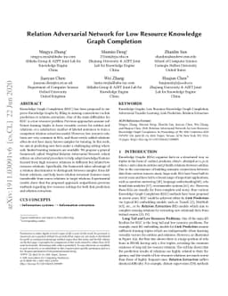 Relation Adversarial Network for Low Resource Knowledge Graph Completion