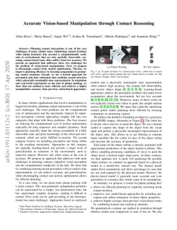 Accurate Vision-based Manipulation through Contact Reasoning