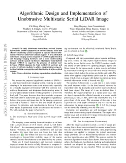 Algorithmic Design and Implementation of Unobtrusive Multistatic Serial
  LiDAR Image
