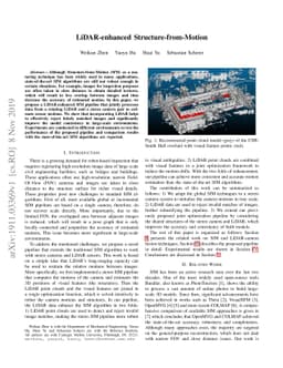 LiDAR Enhanced Structure-from-Motion