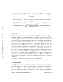 Single-shot 3D multi-person pose estimation in complex images