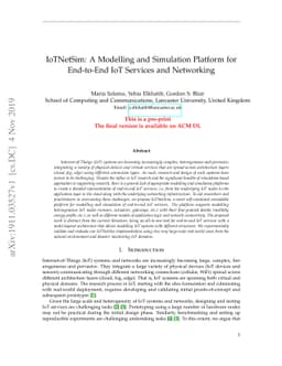 IoTNetSim: A Modelling and Simulation Platform for End-to-End IoT
  Services and Networking