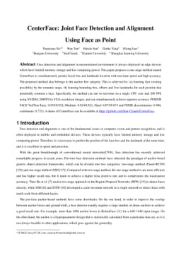 CenterFace: Joint Face Detection and Alignment Using Face as Point