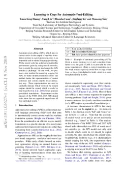 Learning to Copy for Automatic Post-Editing