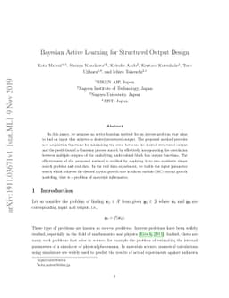 Bayesian Active Learning for Structured Output Design
