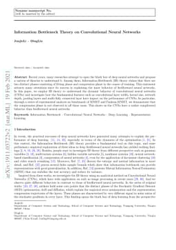 Information Bottleneck Theory on Convolutional Neural Networks