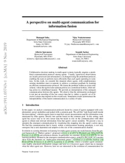 A perspective on multi-agent communication for information fusion