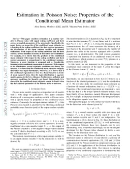 Estimation in Poisson Noise: Properties of the Conditional Mean
  Estimator