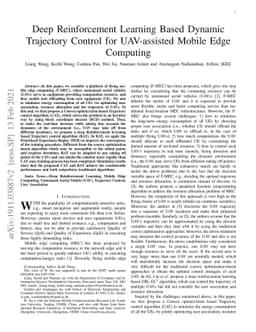 Deep Reinforcement Learning Based Dynamic Trajectory Control for
  UAV-assisted Mobile Edge Computing