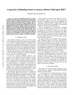 Cooperative Pathfinding based on memory-efficient Multi-agent RRT*
