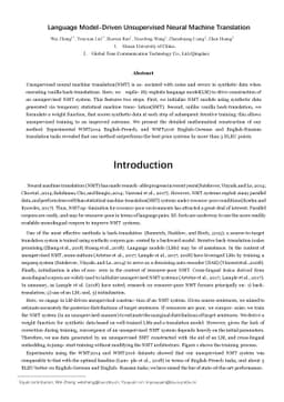 Language Model-Driven Unsupervised Neural Machine Translation