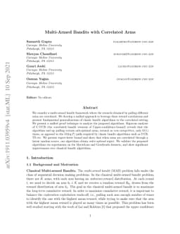Multi-Armed Bandits with Correlated Arms