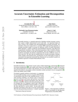 Accurate Uncertainty Estimation and Decomposition in Ensemble Learning