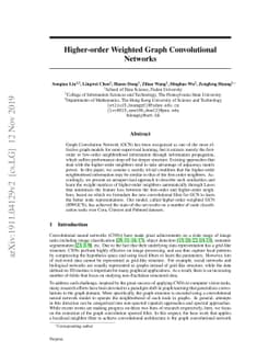 Higher-order Weighted Graph Convolutional Networks