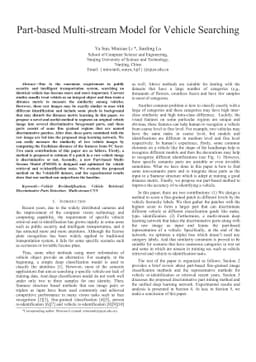 Part-based Multi-stream Model for Vehicle Searching