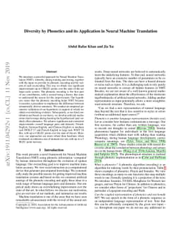 Diversity by Phonetics and its Application in Neural Machine Translation