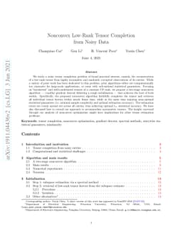 Nonconvex Low-Rank Tensor Completion from Noisy Data
