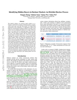 Identifying Hidden Buyers in Darknet Markets via Dirichlet Hawkes
  Process