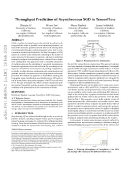 Throughput Prediction of Asynchronous SGD in TensorFlow