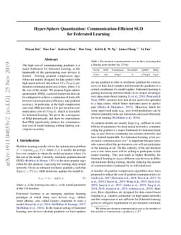 Hyper-Sphere Quantization: Communication-Efficient SGD for Federated
  Learning
