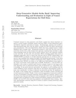 Deep Generative Models Strike Back! Improving Understanding and
  Evaluation in Light of Unmet Expectations for OoD Data