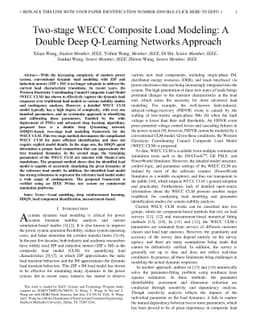 Two-stage WECC Composite Load Modeling: A Double Deep Q-Learning
  Networks Approach