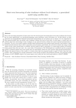 Short-term forecasting of solar irradiance without local telemetry: a
  generalized model using satellite data