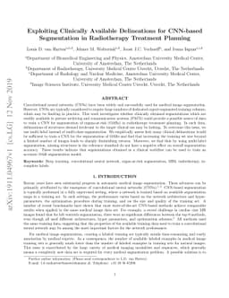Exploiting Clinically Available Delineations for CNN-based Segmentation
  in Radiotherapy Treatment Planning