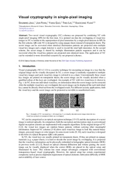 Visual cryptography in single-pixel imaging