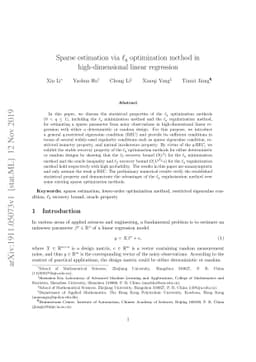 Sparse estimation via $\ell_q$ optimization method in high-dimensional
  linear regression