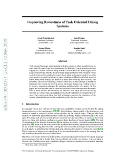 Improving Robustness of Task Oriented Dialog Systems