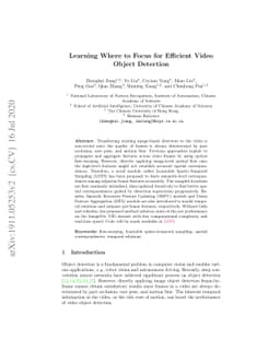 Learning Where to Focus for Efficient Video Object Detection