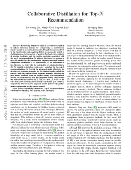 Collaborative Distillation for Top-N Recommendation