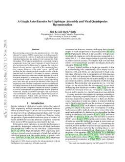 A Graph Auto-Encoder for Haplotype Assembly and Viral Quasispecies
  Reconstruction