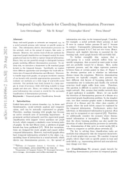 Temporal Graph Kernels for Classifying Dissemination Processes