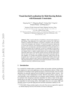 Visual-Inertial Localization for Skid-Steering Robots with Kinematic
  Constraints