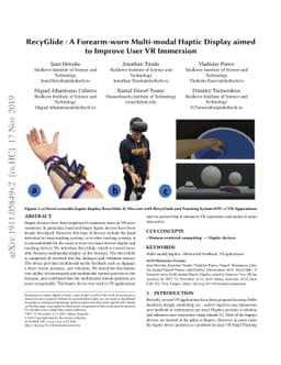 RecyGlide : A Forearm-worn Multi-modal Haptic Display aimed to Improve
  User VR Immersion