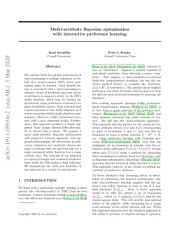 Multi-Attribute Bayesian Optimization With Interactive Preference
  Learning