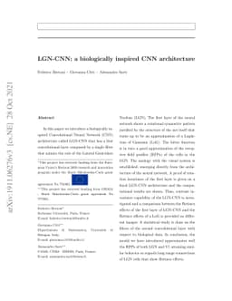 LGN-CNN: a biologically inspired CNN architecture