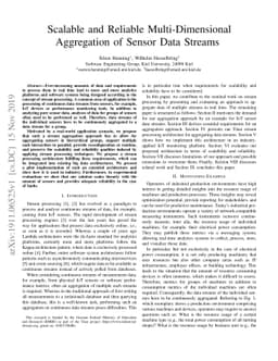 Scalable and Reliable Multi-Dimensional Aggregation of Sensor Data
  Streams