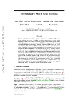 Safe Interactive Model-Based Learning
