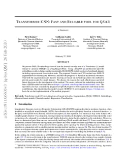 Transformer-CNN: Fast and Reliable tool for QSAR
