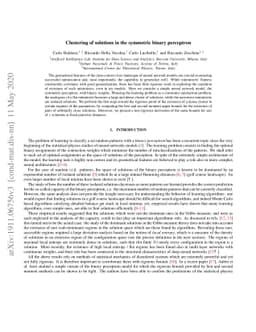 Clustering of solutions in the symmetric binary perceptron