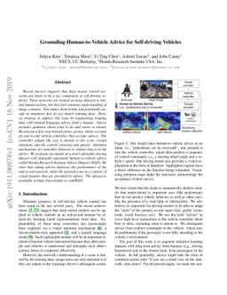 Grounding Human-to-Vehicle Advice for Self-driving Vehicles