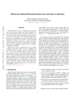 Effectively Unbiased FID and Inception Score and where to find them