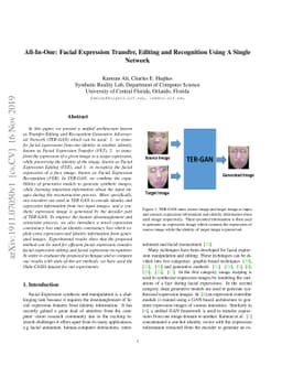 All-In-One: Facial Expression Transfer, Editing and Recognition Using A
  Single Network