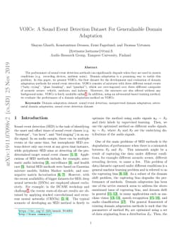 VOICe: A Sound Event Detection Dataset For Generalizable Domain
  Adaptation