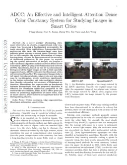 ADCC: An Effective and Intelligent Attention Dense Color Constancy
  System for Studying Images in Smart Cities