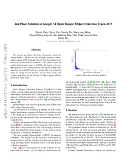 2nd Place Solution in Google AI Open Images Object Detection Track 2019